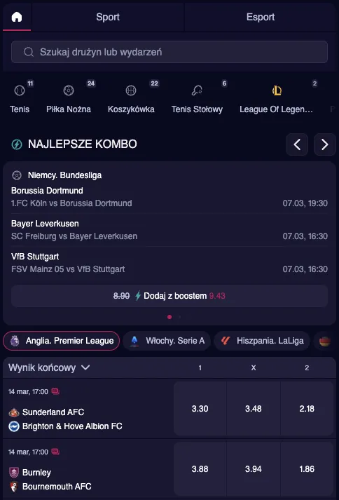 Zakłady sportowe NV Casino